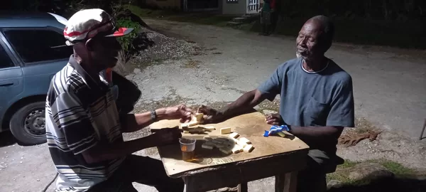 Playing dominoes